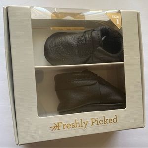 Ebony baby moccasins